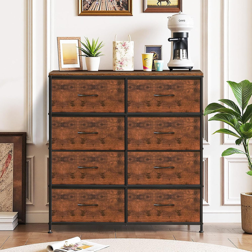 8-Drawer Dresser for Bedroom, Anti-Tip Tall Storage Organizer