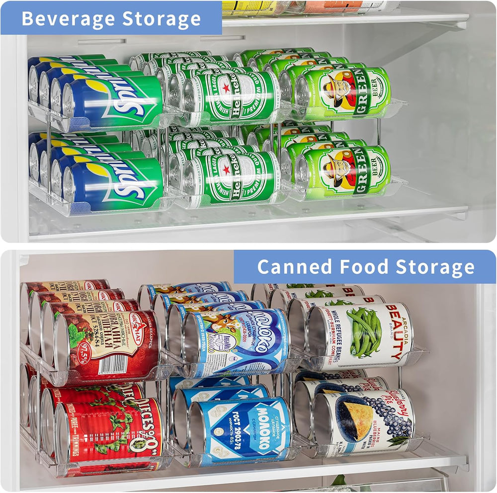 2 Pack 3-Tier Can Organizer for Pantry, Stackable Can Storage Rack