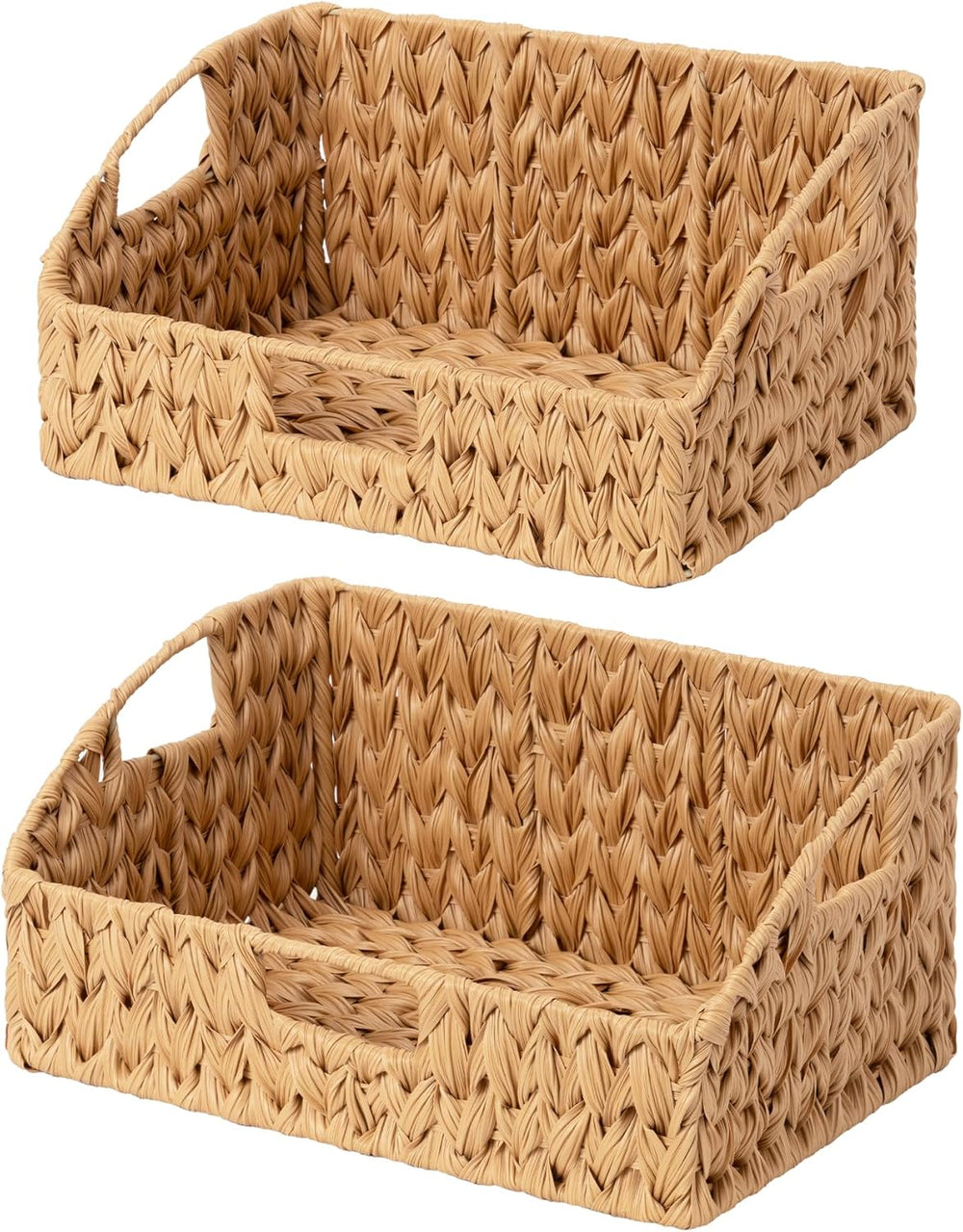 GRANNY SAYS Wicker Storage Basket, Trapezoid Woven Baskets for Storage