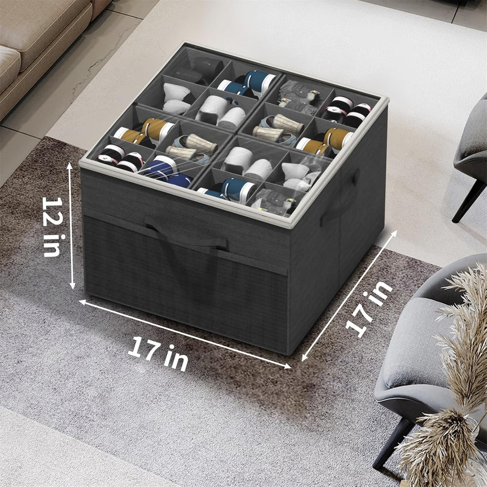 Aokeyee Shoe Organizer for Closet,2 Pack Foldable Shoe Storage Organizer Box ...