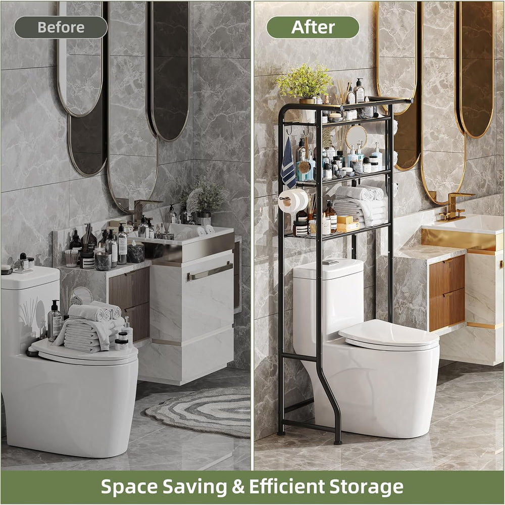 Simple Trending Over The Toilet Storage Cabinet, Metal Bathroom Shelf Organiz...