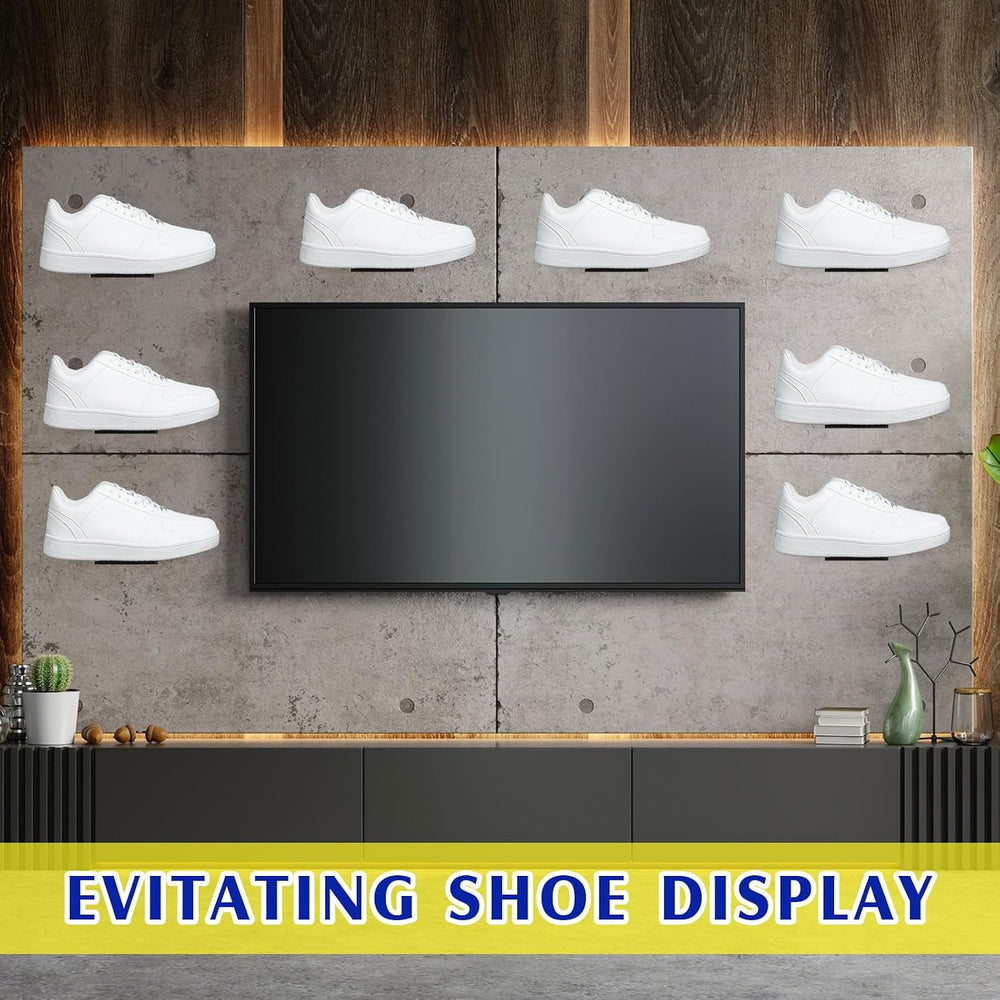Treela 30 Pack Floating Shoe Display Shelf for Closet Acrylic Clear Shoe Wall...