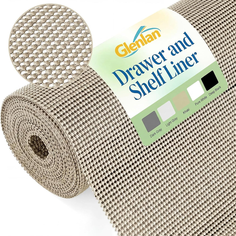 Drawer and Shelf Liner, Non-Adhesive Cabinet Liners for Kitchen Cupboard, Bat...