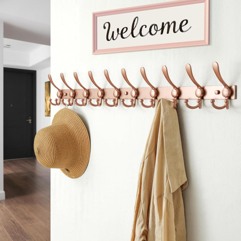 Dseap Coat Rack Wall Mount 37 Inch, Heavy Duty 12-Gauge Base vs Flimsy 1mm, D...