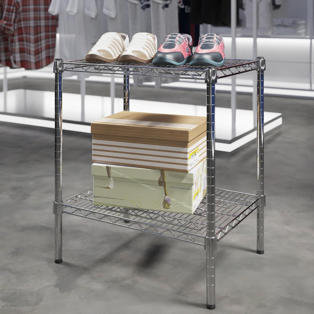 18" Deep x 24" Wide x 27" Height Wire Shelving Kit | 2-Tier | ...