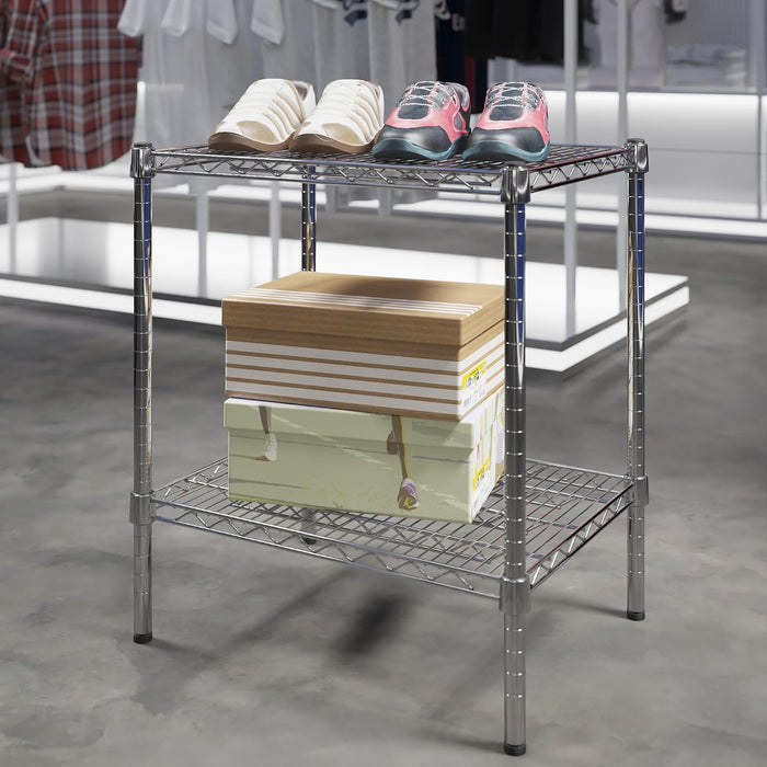 18" Deep x 24" Wide x 27" Height Wire Shelving Kit | 2-Tier | NSF Commercial Storage Rack Unit