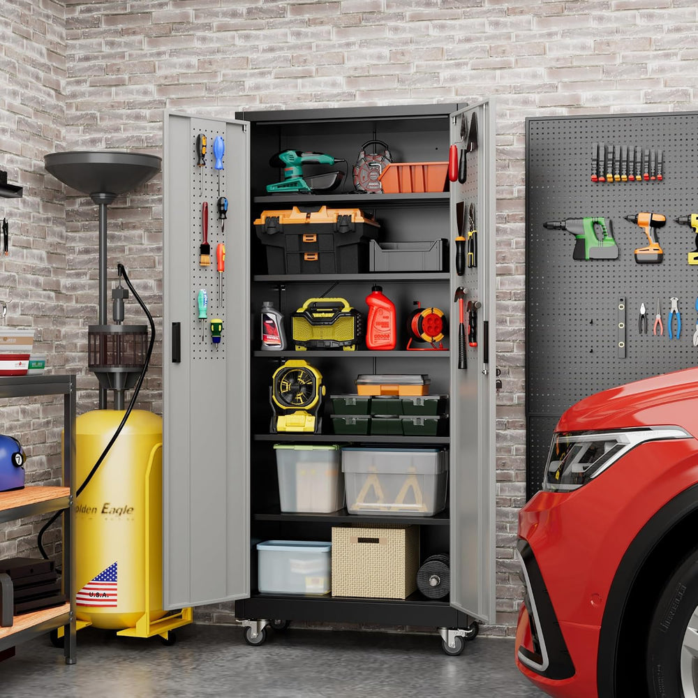 Upgrade 71H''*32''W*16''D Metal Garage Storage Cabine...