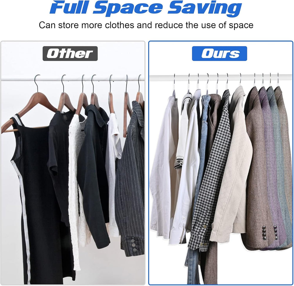Heavy Duty Standard Plastic Hangers 50 Pack with Non-Slip Design,360°Swivel H...