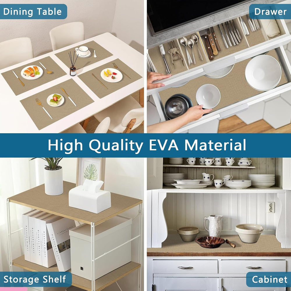 Self Adhesive Shelf Liner, 17.5" x 393.7" Peel and Stick Drawer Lin...