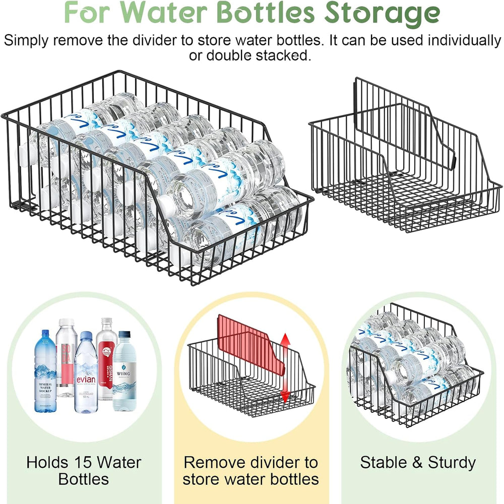 3 Pack Can Storage Organizer For Pantry,Stackble Widen Can Holder Rack With 3...