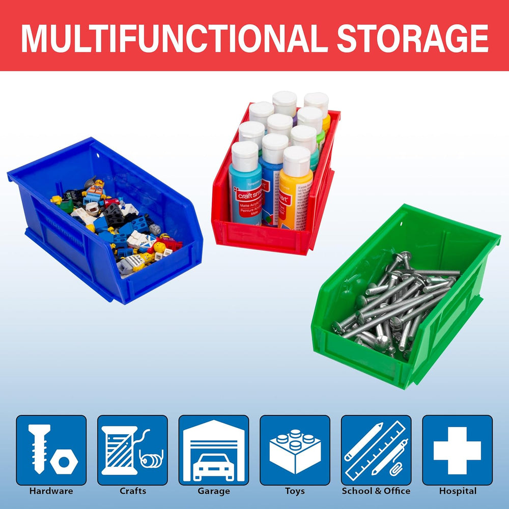 Akro-Mils 30220 AkroBins Plastic Storage Bins, 7"x4"x3", Clear...