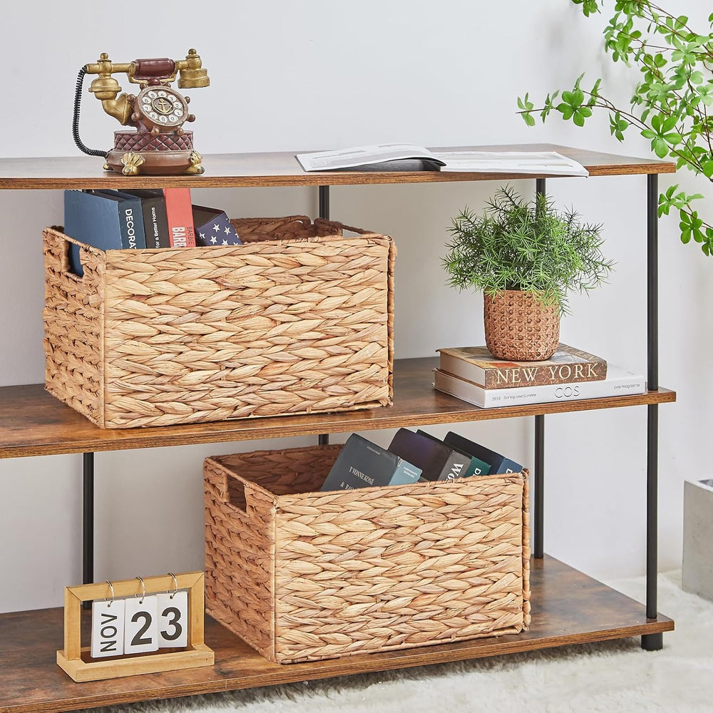 Vagusicc Wicker Storage Basket, Set of 2 Hand-Woven Storage Baskets for Organ...