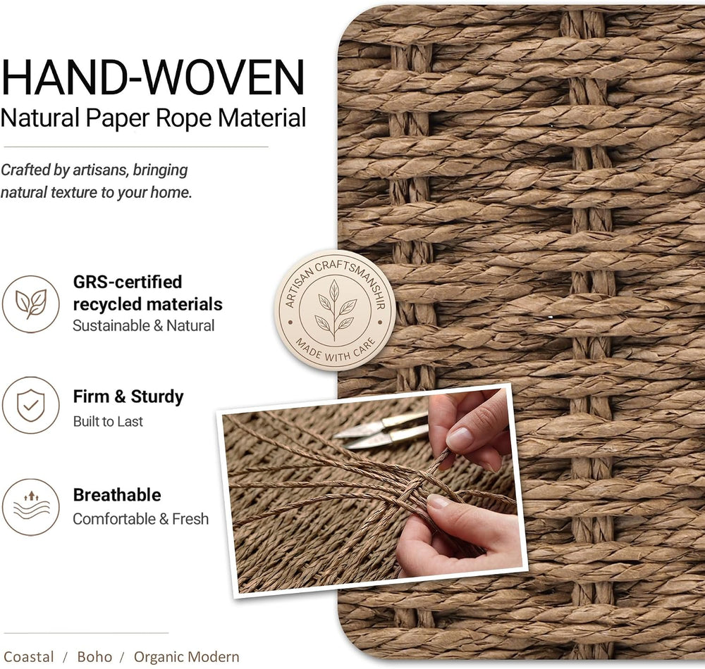 Pantry Baskets for Organizing,Wicker Storage organizers,3Pack,Brown