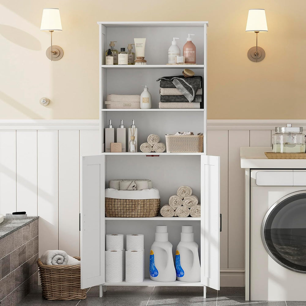Homhedy 67" Tall Bathroom Storage Cabinet, Bathroom Floor Cabinet