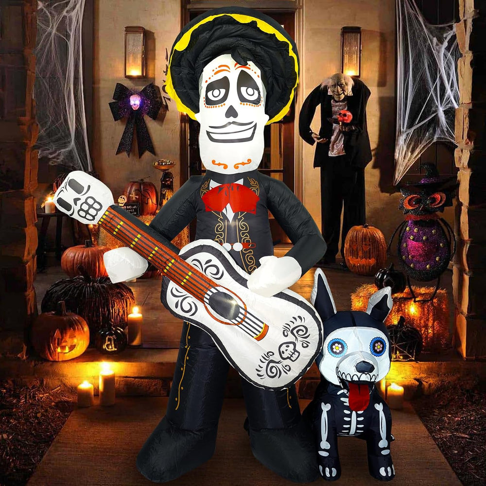 Dia De Los Muertos Decoration, 6 FT Halloween Inflatables Outdoor, Day of The...