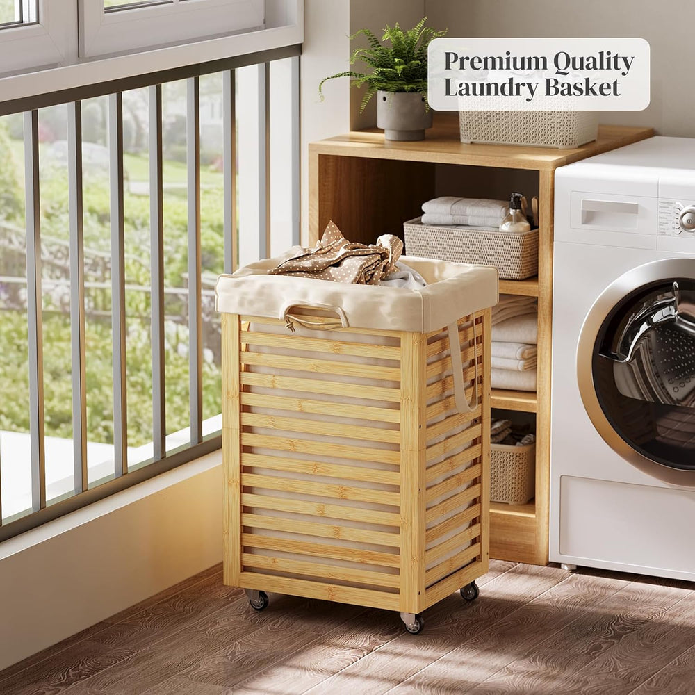 Laundry Hamper bamboo wood Laundry Clothes Laundry Hamper Clothes Storage