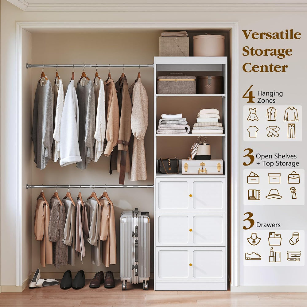 HLR 4 - 10 FT Mid-Century Modern Closet Organizer System