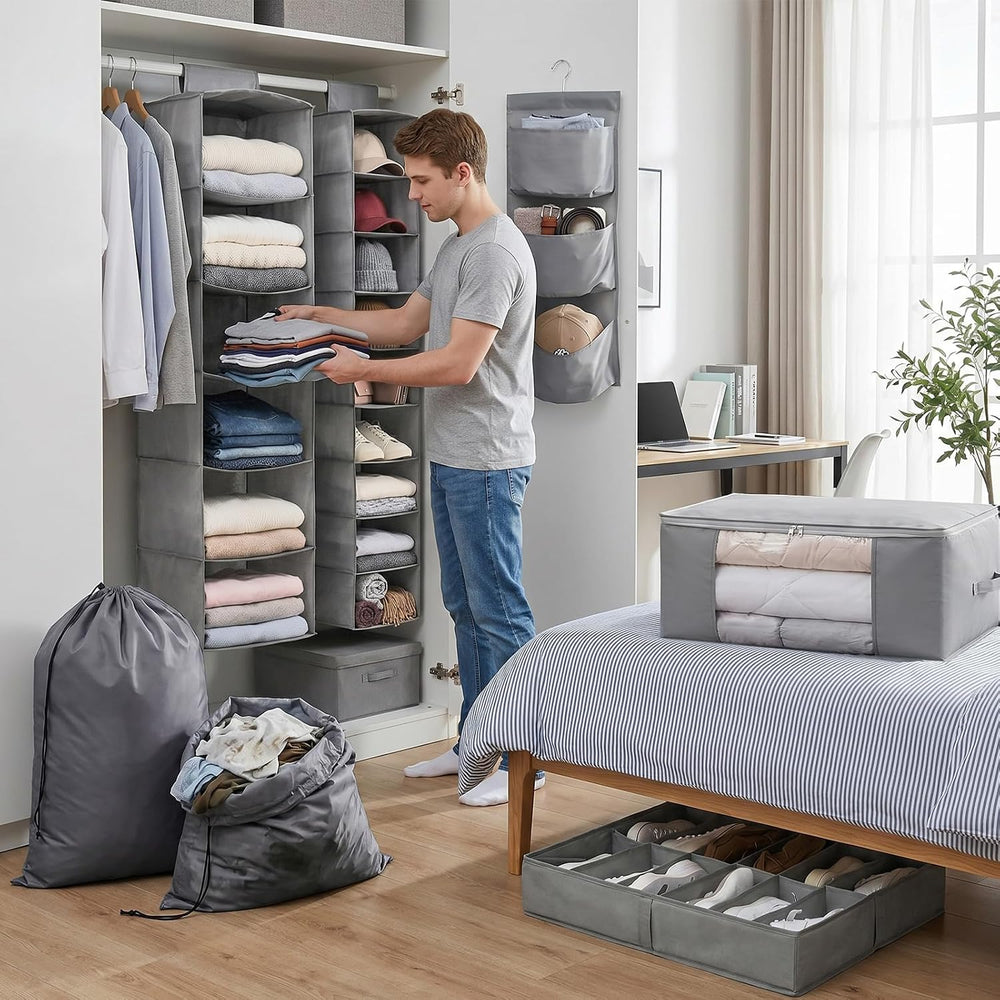 7 Pcs Dorm Organizers and Storage Set College Dorm Essentials