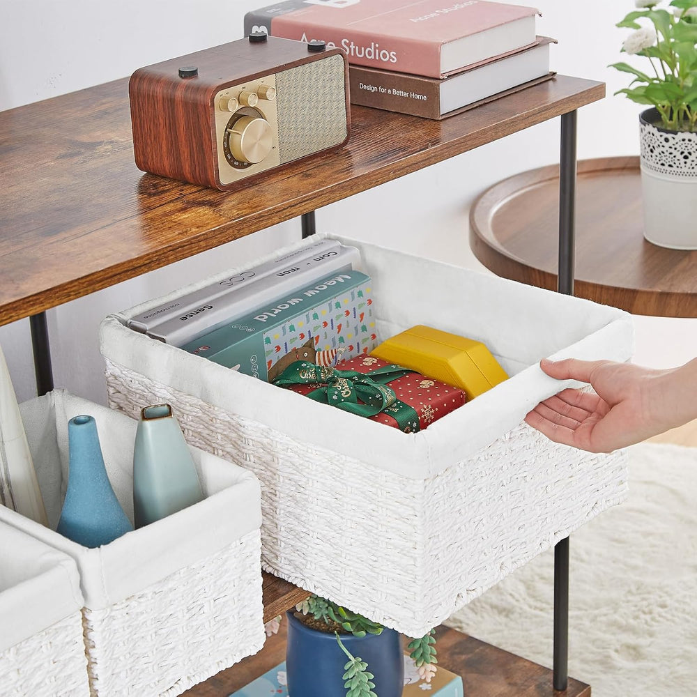 Vagusicc Wicker Basket, Set of 3 Hand-woven Storage Baskets for Organizing, D...