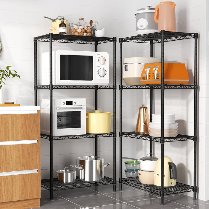 Golpart 4Tier Adjustable Storage Shelves Metal Wire Shelving Standing Shelf
