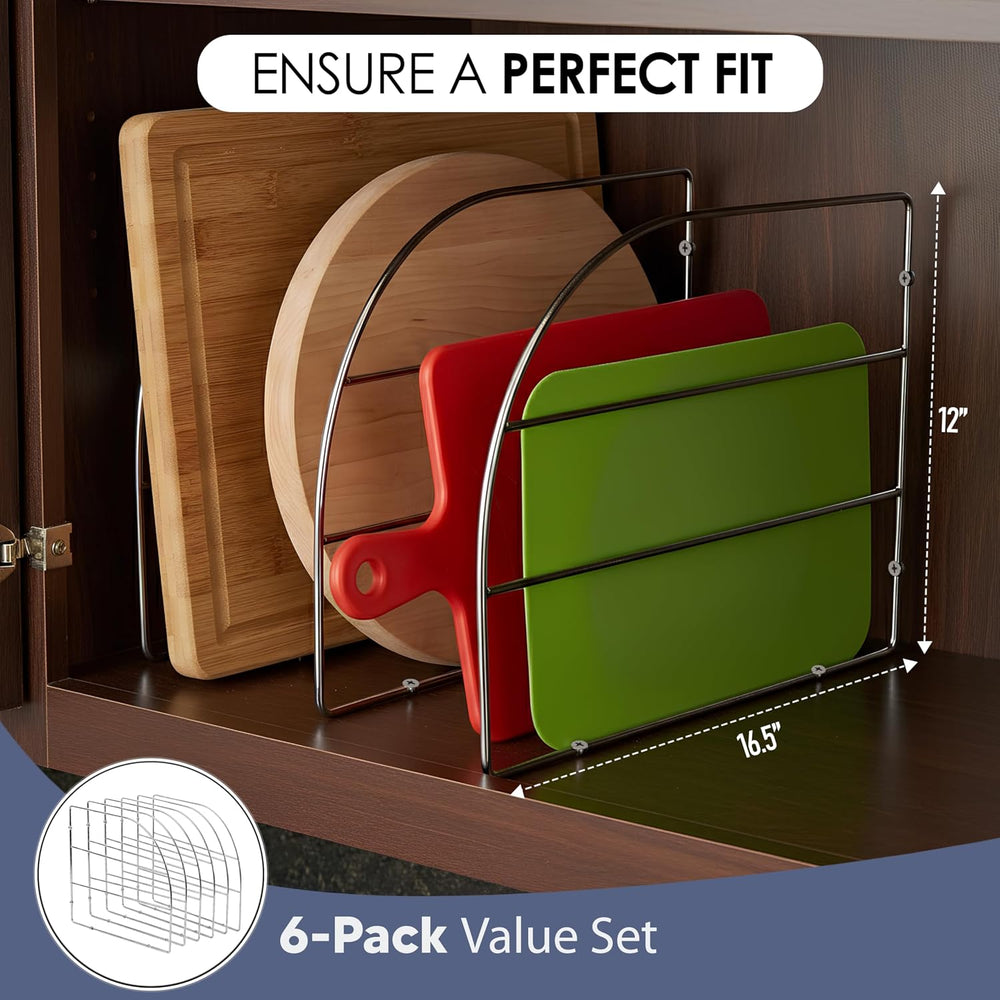 HOLDN’ STORAGE Cabinet Shelf Dividers, 16.5" W x 12" H, 6 Pack