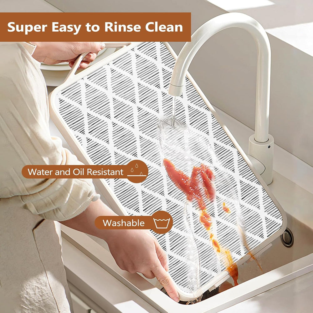 Drawer and Shelf Liner for Kitchen Cabinets, Non-Adhesive 17.5IN x 20FT Stron...