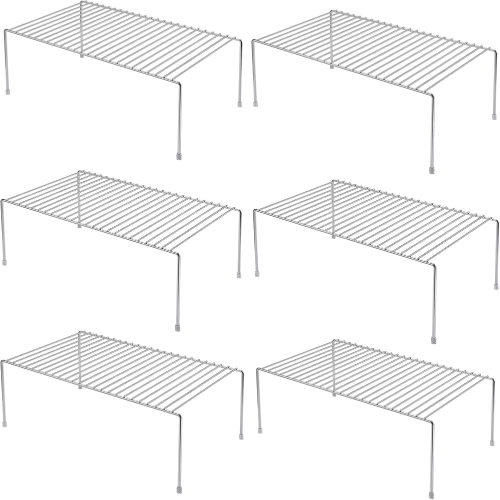 iPEGTOP Set of 6 Large (15.7 x 9.4 Inch) Kitchen Cabinet Organizer Shelf, Wir...
