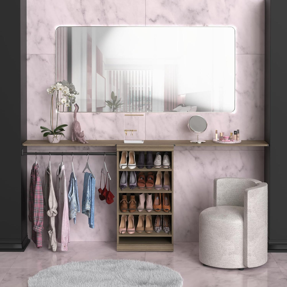 ClosetMaid Modular Storage Stackable Shoe Shelf Unit, Sand