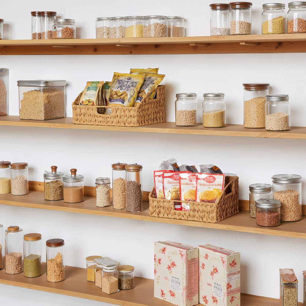 GRANNY SAYS Wicker Storage Basket, Trapezoid Woven Baskets for Storage