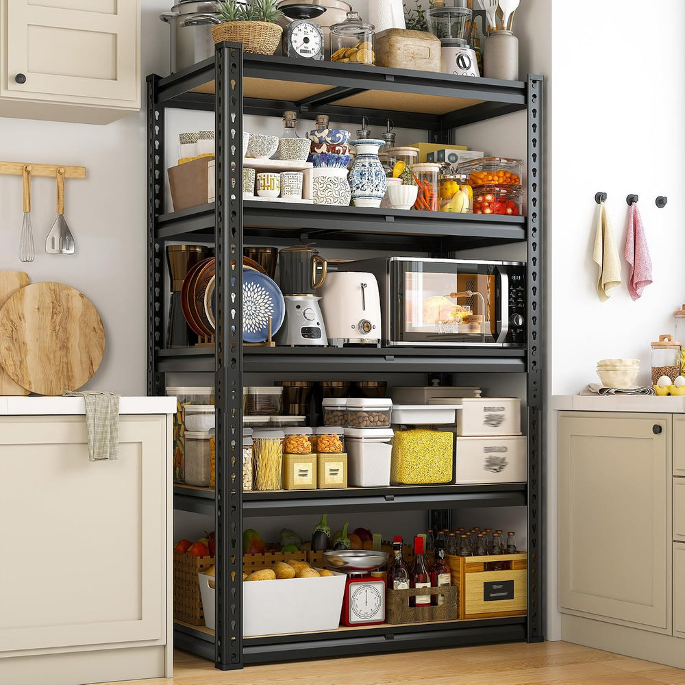 REIBII 2-Pack Garage Shelving, Heavy Duty Storage Rack for Shed Workshop