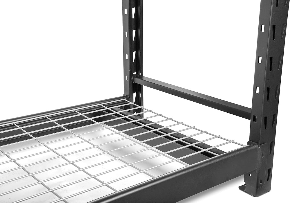 WEN Four-Tier Industrial Steel Storage Rack with Adjustable Shelving and 8000...