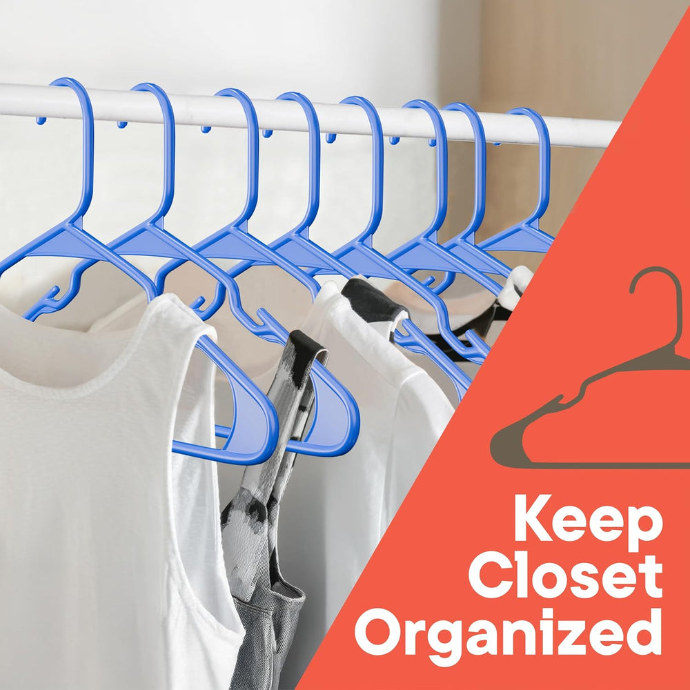 Plastic Clothes Hangers – Heavy Duty Hanger Set, for Organizing Clothes, Dres...