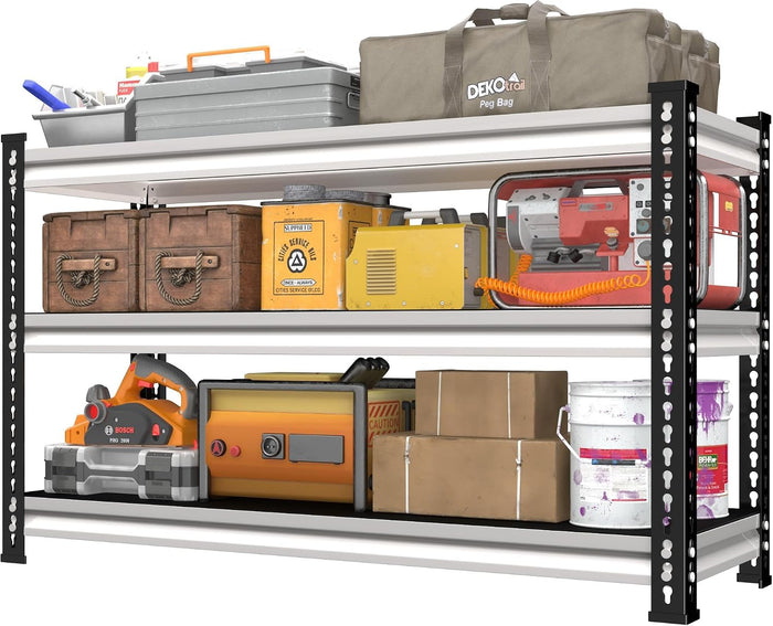 Metal Garage Shelving Units - 48" W x 18" D x 39" H White