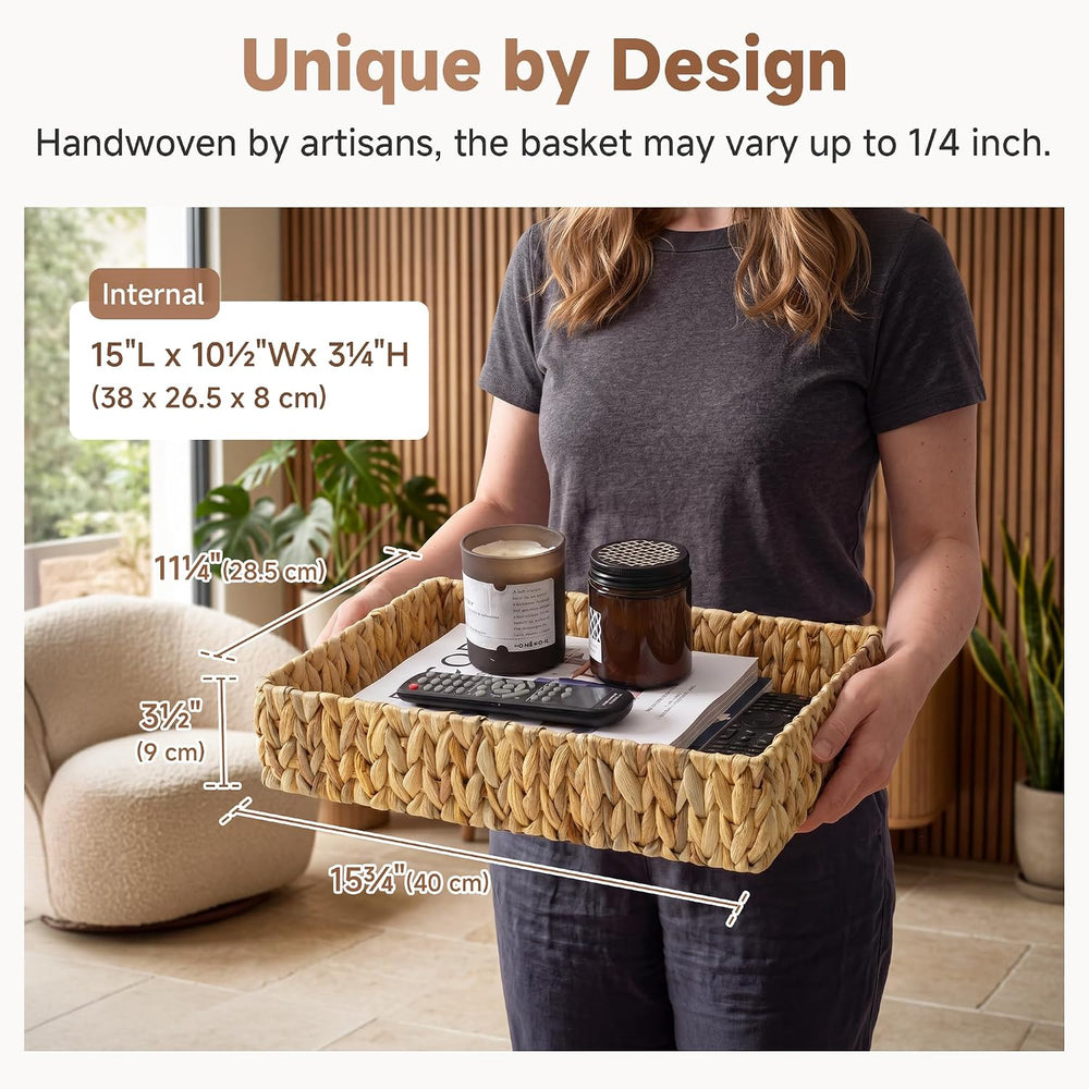 StorageWorks Large Bathroom Baskets, Wicker Storage Baskets for Shelves