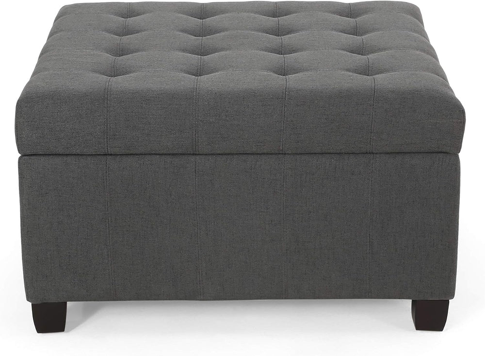 Christopher Knight Home Hedda Tufted Fabric Storage Ottoman