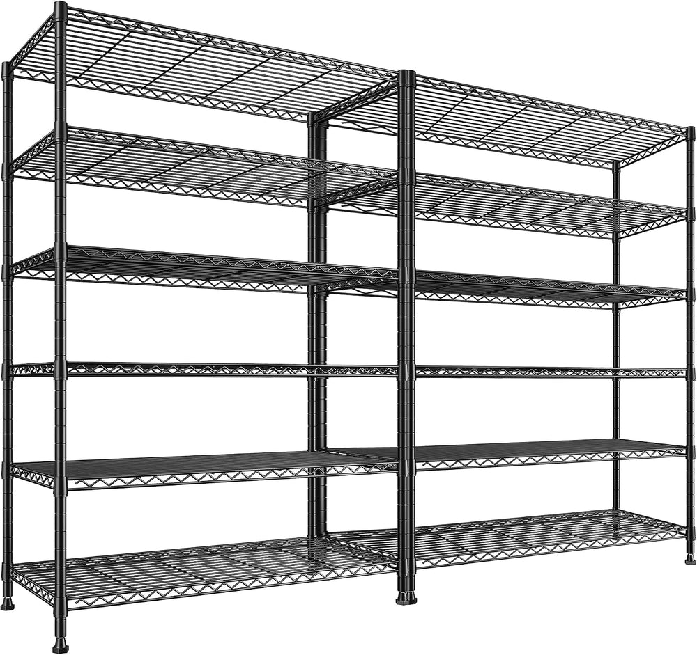 REIBII 6-Tier Storage Shelves, 75''H 1200LBS Garage Shelving for Ware...