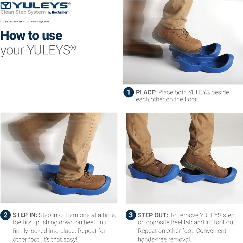 HexArmor YULEYS, Hands-Free Reusable Work Boot & Shoe Covers With Univers...