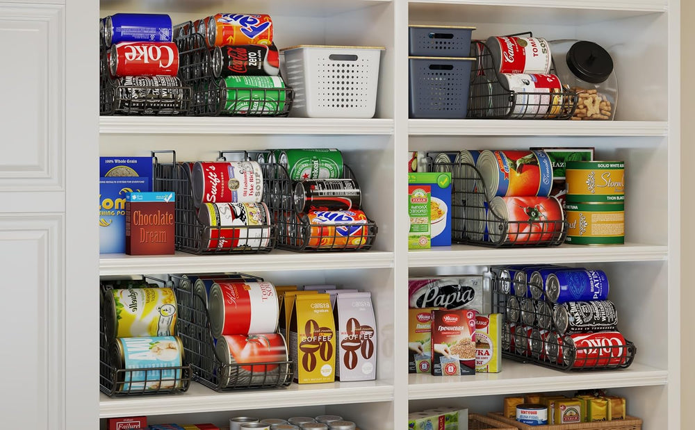 Sonyabecca 4-Pack Stackable Can Rack Organizer for Kitchen Pantry