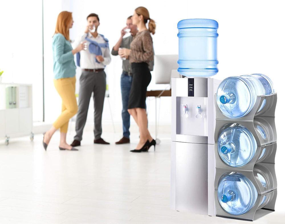 Bariboo Stackable Water Bottle Storage Rack Best Water Jugs 5 Gallon Organize...