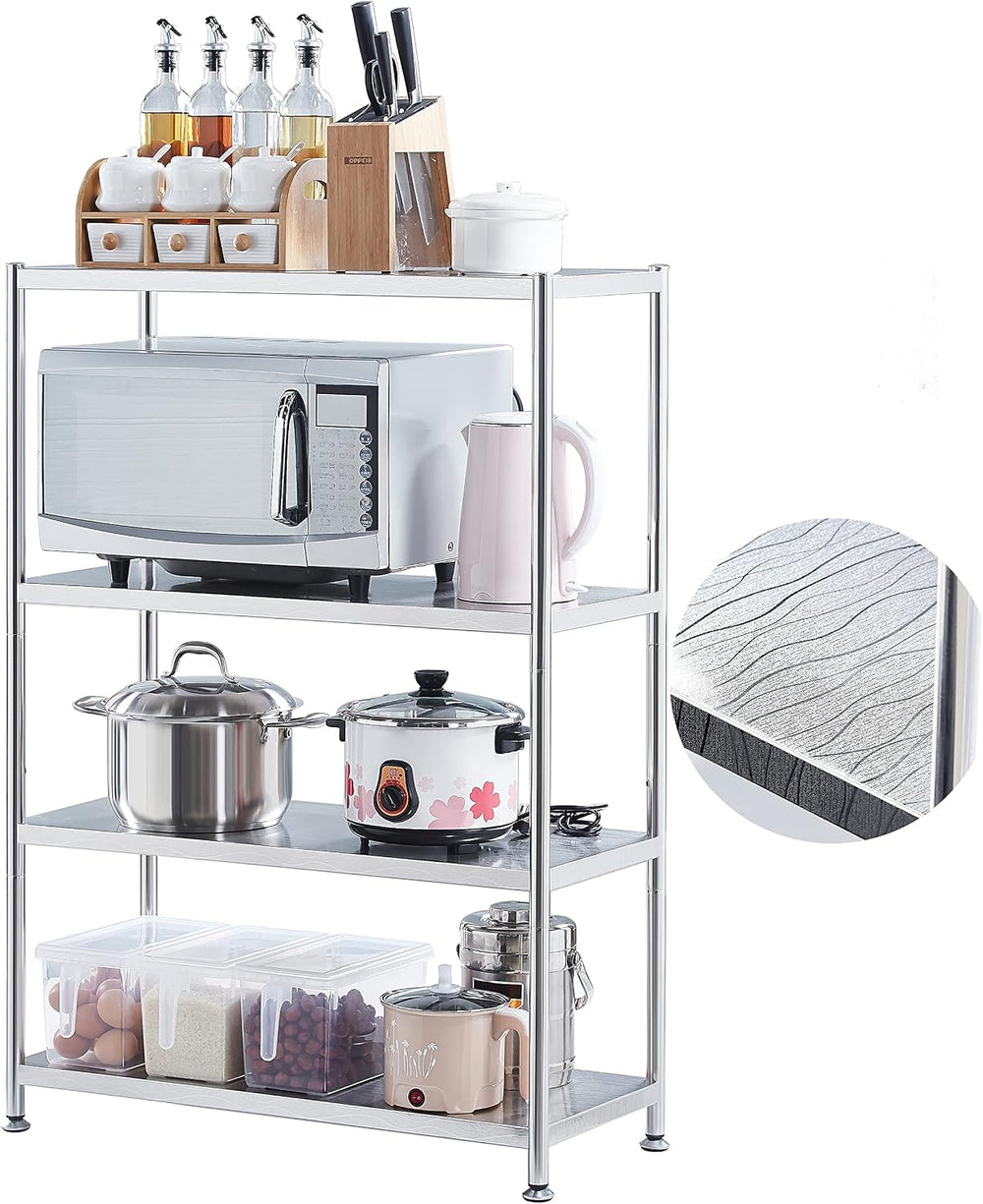 susunnus Stainless Steel Shelves,23.6in-4T,for Kitchen,Living Room,Bathroom