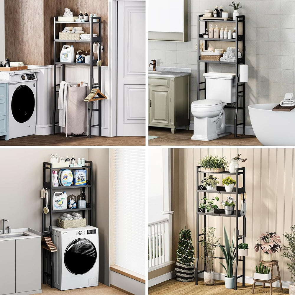 Over the Toilet Storage Shelf 3-Tier Adjustable Bathroom Organizers and Stora...