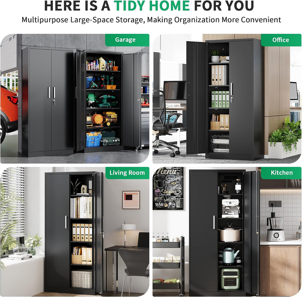 Metal Garage Storage Cabinet, Durable Metal Storage Solution