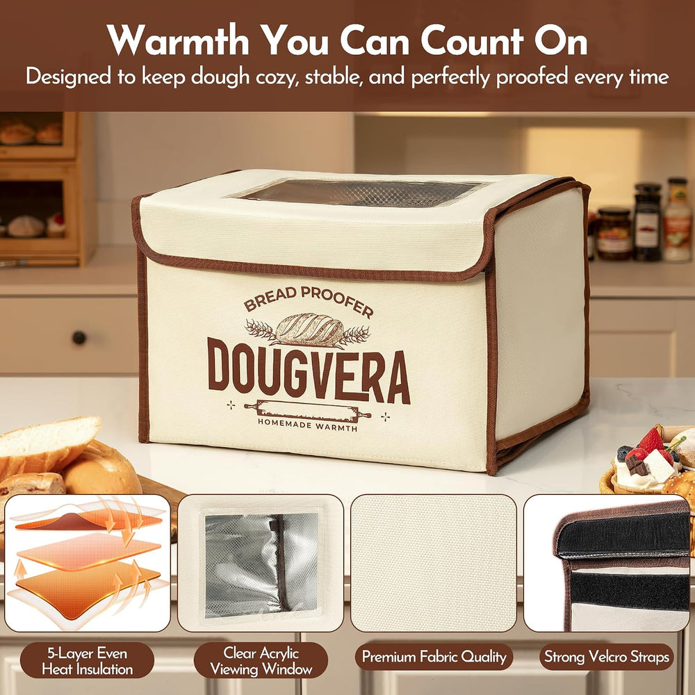 Bread Proofing Box 40 x 30 x 25cm Sourdough Box with Temperature Control, 7Ft...