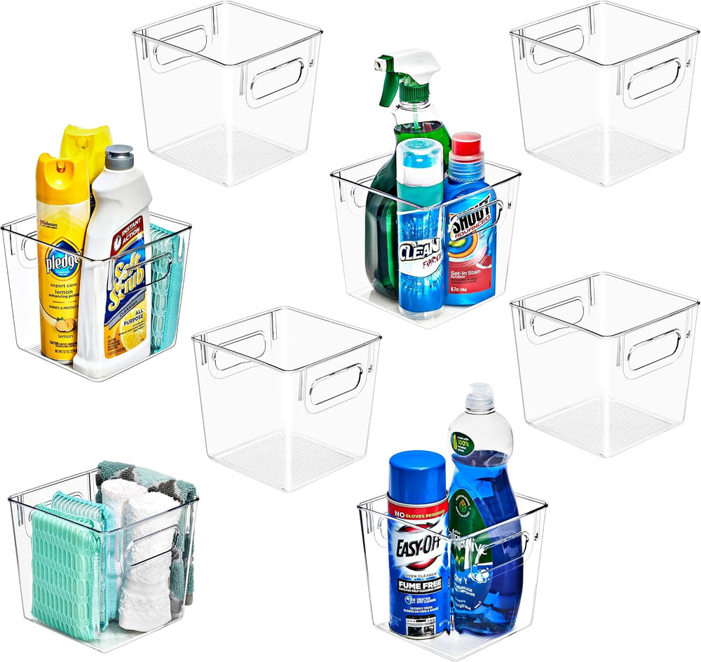 Sorbus Fridge Organizers and Storage, Clear Plastic Bins (Small, 8 Pack)
