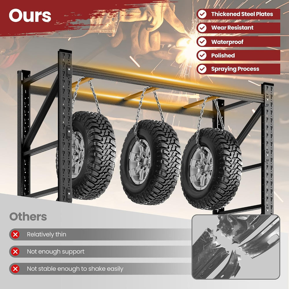 79" Wide Metal Garage Shelves, 7000LBS Storage Shelving Heavy Duty, Stan...