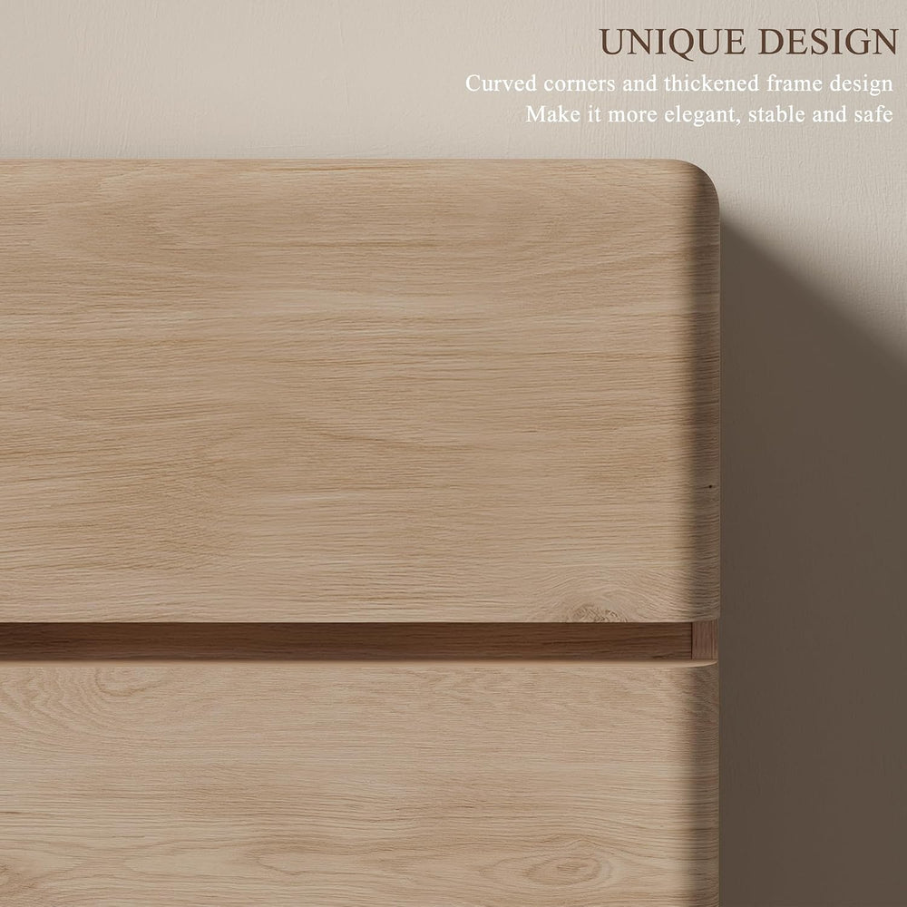 YANSNWO Natural Oak 6 Drawer Dresser for Bedroom, 48" Tall Chest of Drawers
