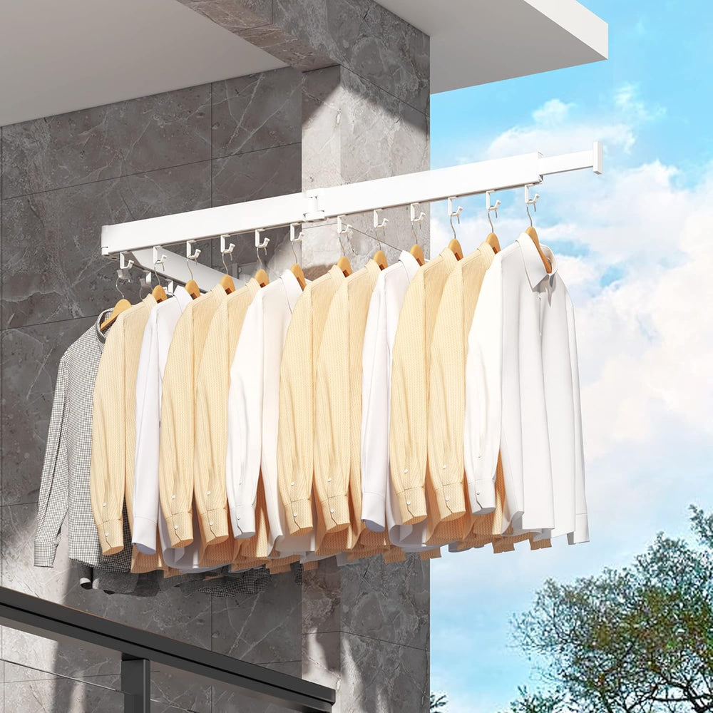 Clothes Drying Rack,Laundry Drying rack,Wall Mounted Clothes Rack,Clothes Han...