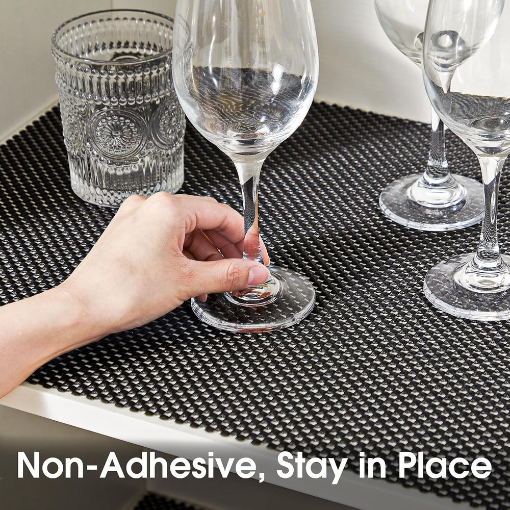 Shelf Liner for Kitchen Cabinets and Drawers, Black, 18" x 240"
