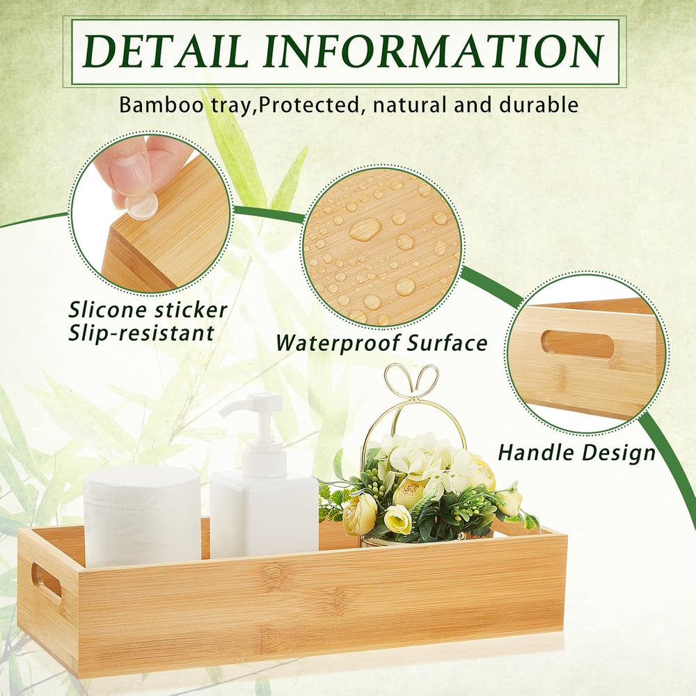 Maitys 2 Pcs Wood Toilet Paper Basket Bamboo Toilet Paper Tank Topper Wooden ...
