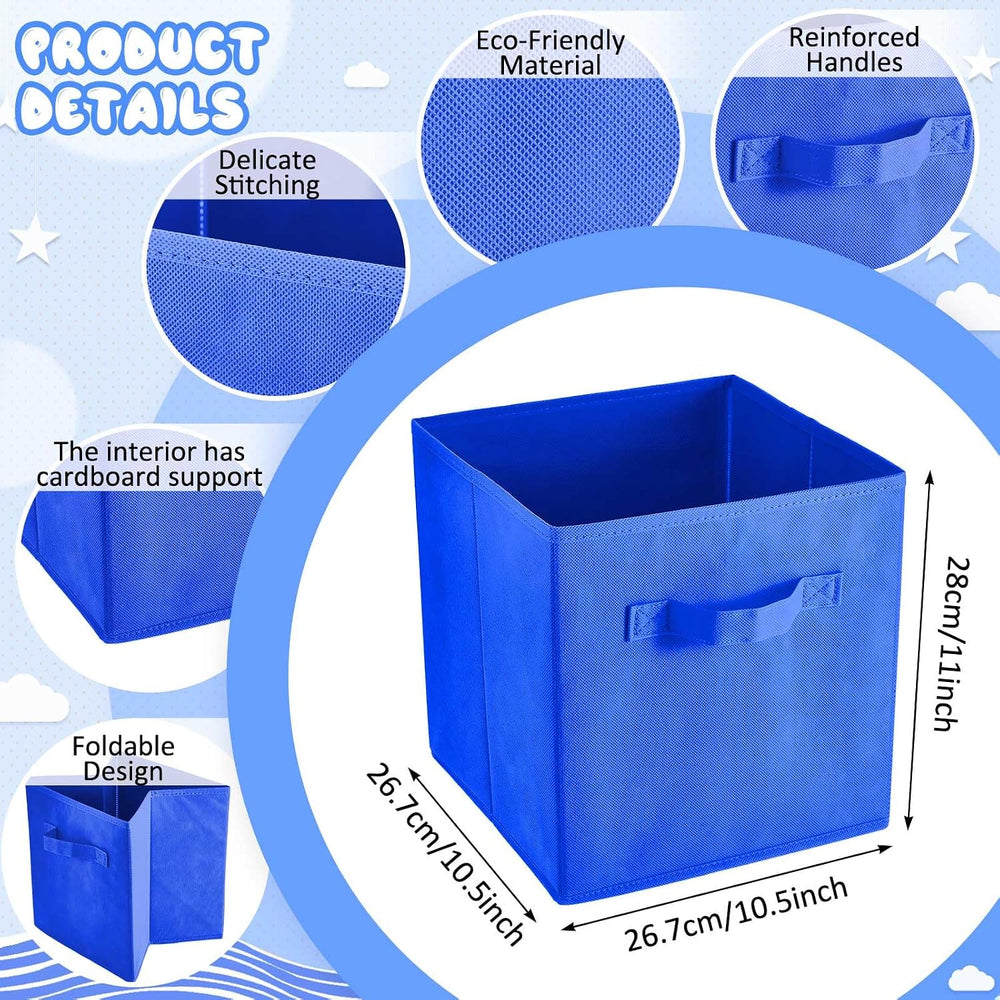 Yinder 12 Pcs Cube Storage Bin Rainbow 10.5''x10.5''x11'&...